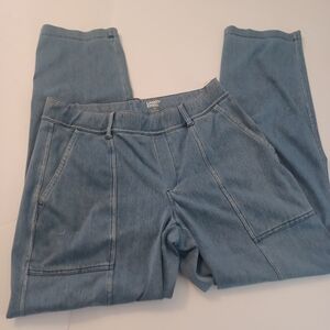 Lands' End Pull On Stretch Denim Look Jeans Sz S